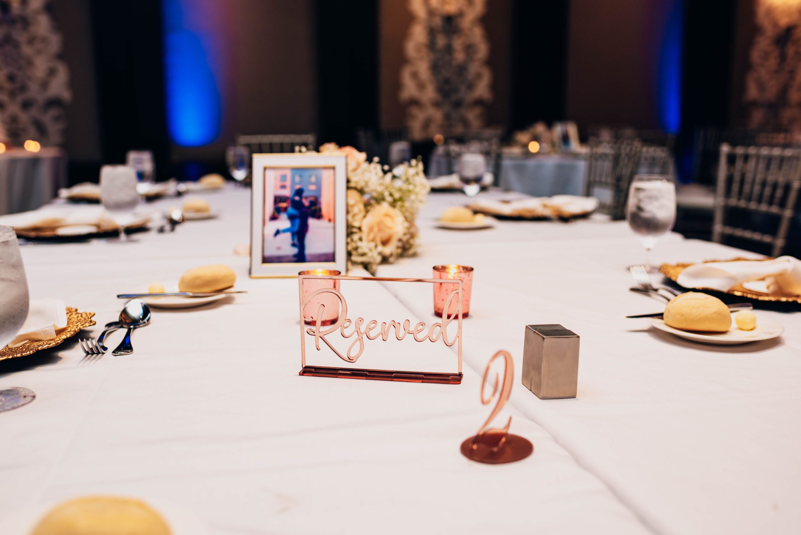 Table at wedding reception